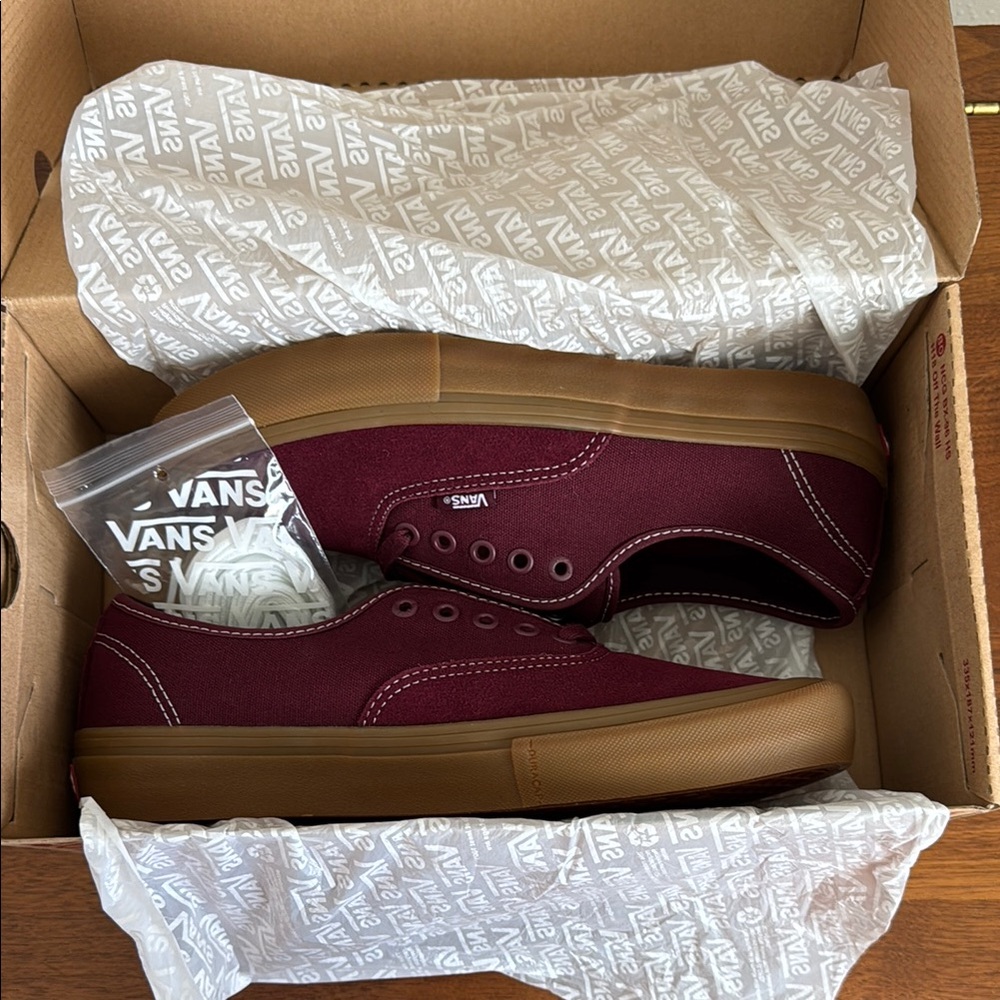 Vans Men's Burgundy Canvas Sneakers